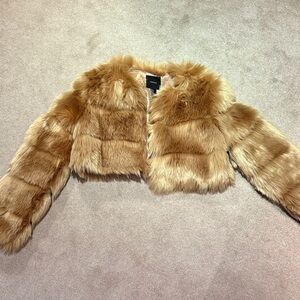 Forever 21 cropped fur coat